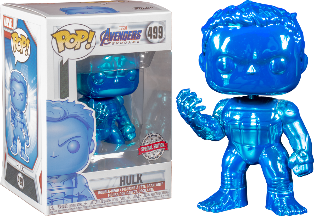 Funko Pop! Avengers 4: Endgame - Hulk with Nano Gauntlet Blue Chrome #499 - The Amazing Collectables