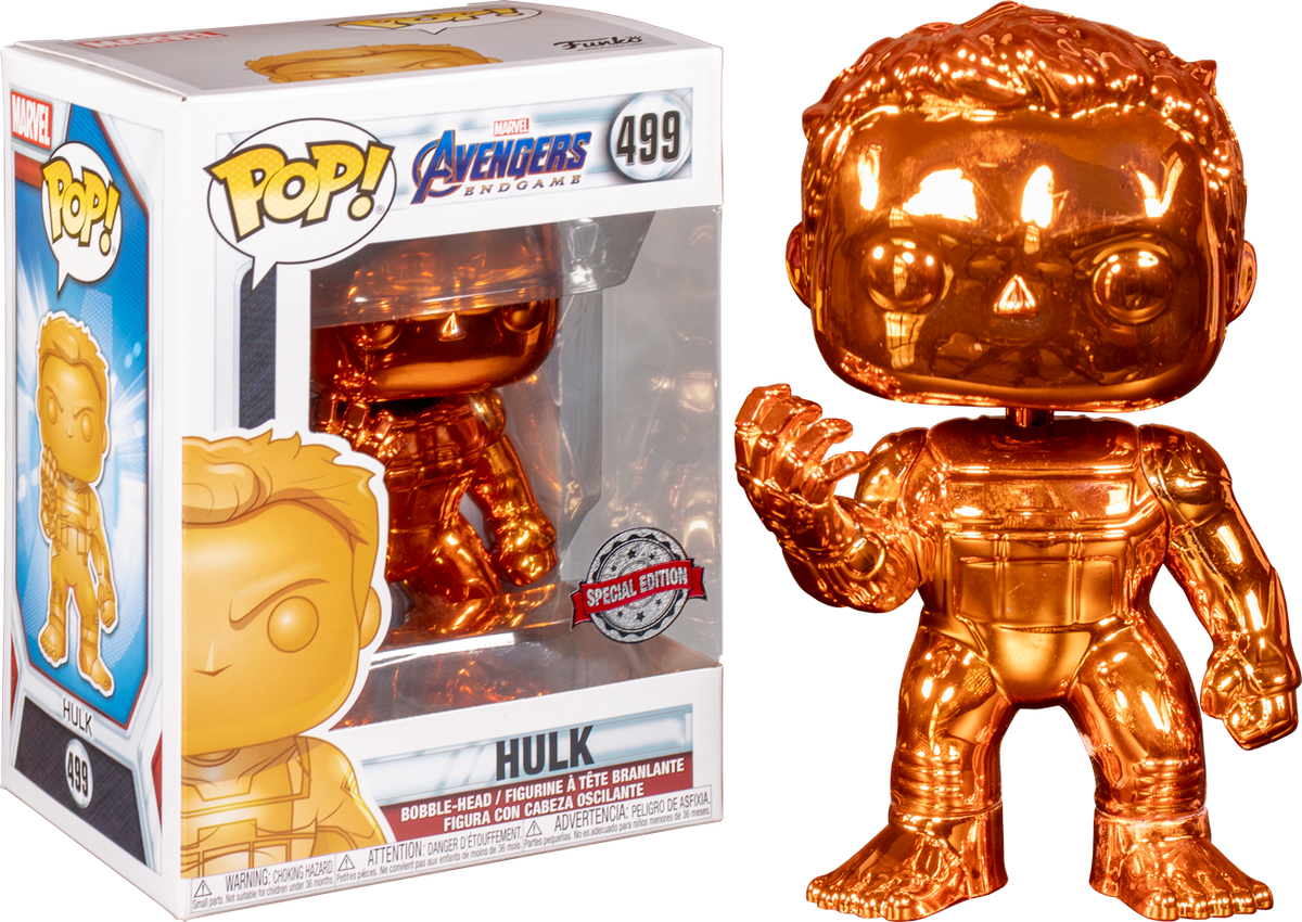 Funko Pop! Avengers 4: Endgame - Hulk with Nano Gauntlet Orange Chrome #499 - The Amazing Collectables