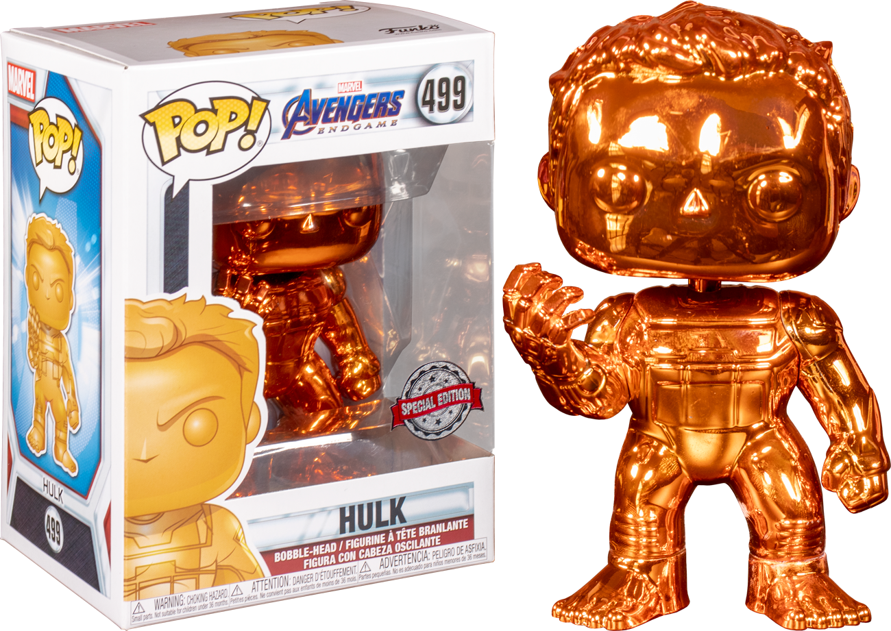 Funko Pop! Avengers 4: Endgame - Hulk with Nano Gauntlet Orange Chrome #499