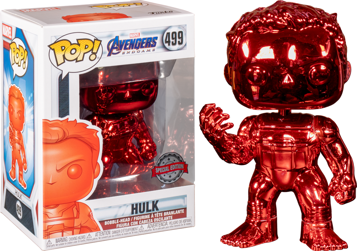 Funko Pop! Avengers 4: Endgame - Hulk with Nano Gauntlet Red Chrome #499 - The Amazing Collectables