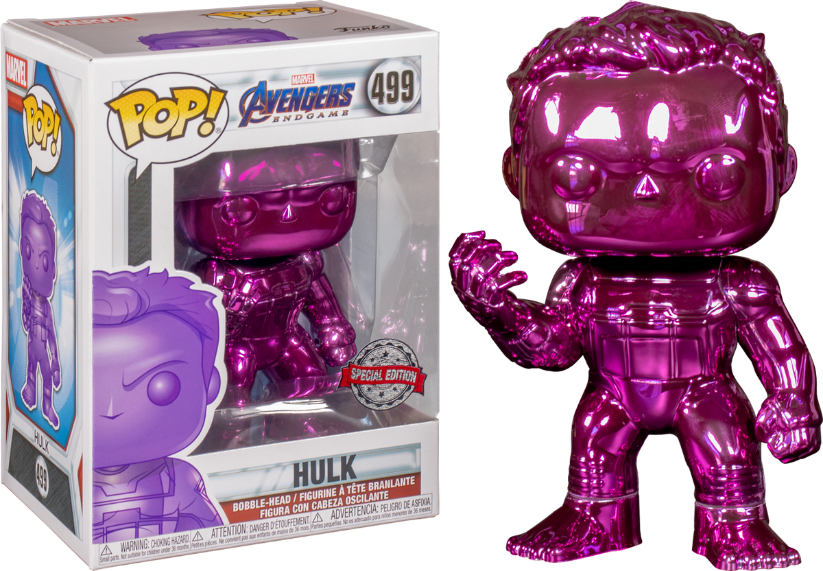 Funko Pop! Avengers 4: Endgame - Hulk with Nano Gauntlet Purple Chrome #499 - The Amazing Collectables