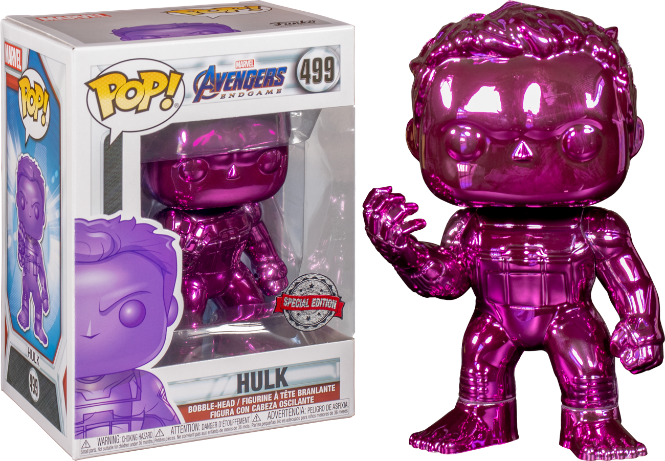 Funko Pop! Avengers 4: Endgame - Hulk with Nano Gauntlet Purple Chrome #499