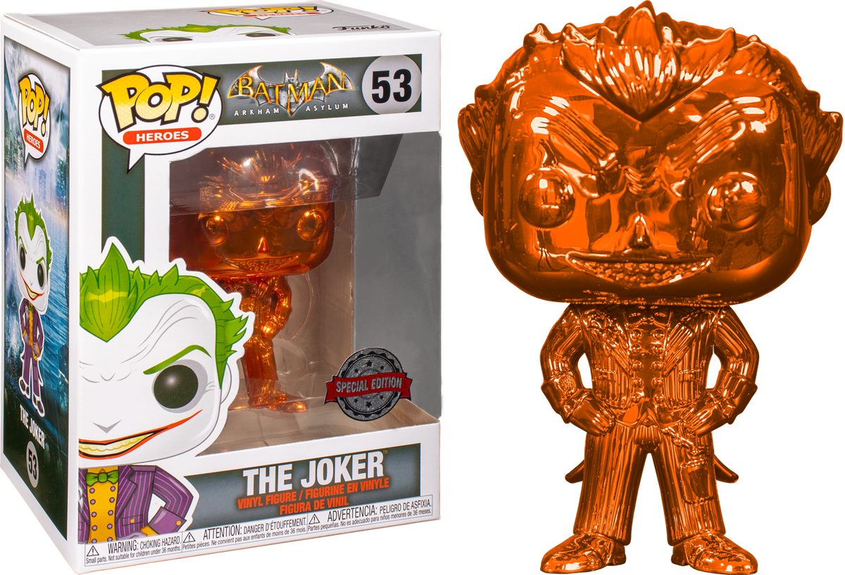 Funko Pop Batman Arkham Asylum The Joker Orange Chrome 53