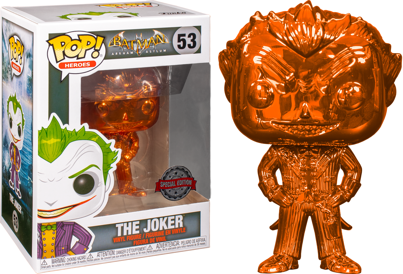Funko Pop! Batman: Arkham Asylum - The Joker Orange Chrome #53