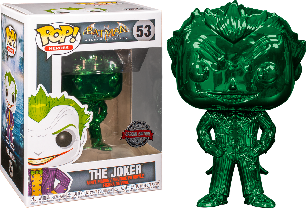 Funko Pop! Batman: Arkham Asylum - The Joker Green Chrome #53 - The Amazing Collectables