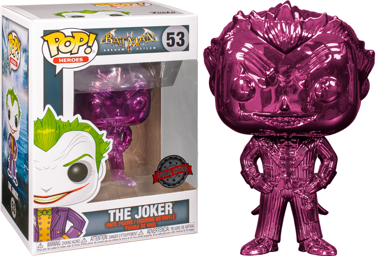 Funko Pop!  Batman: Arkham Asylum - The Joker Purple Chrome #53 - The Amazing Collectables