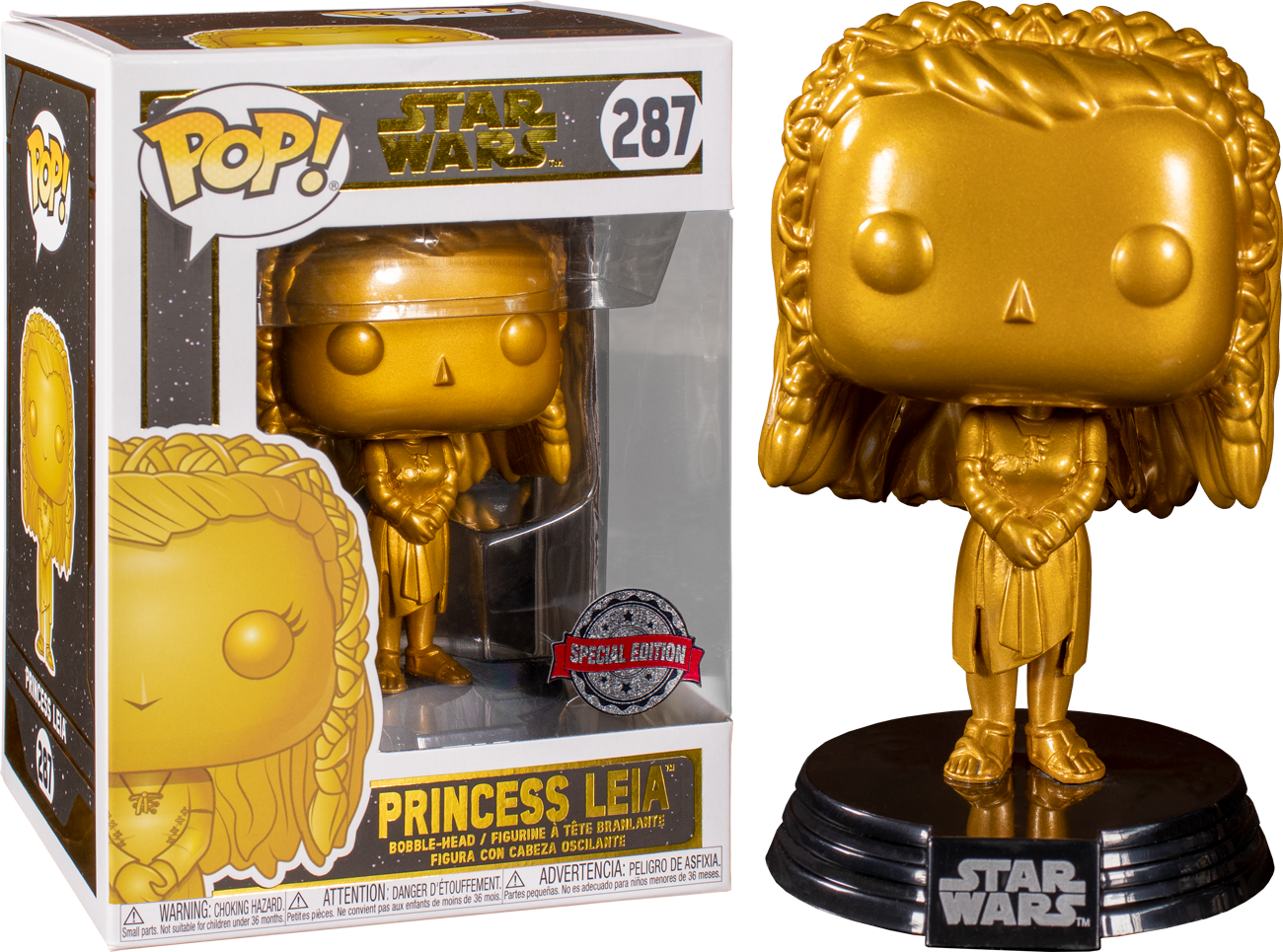 Funko Pop! Star Wars - Princess Leia Metallic Gold #287