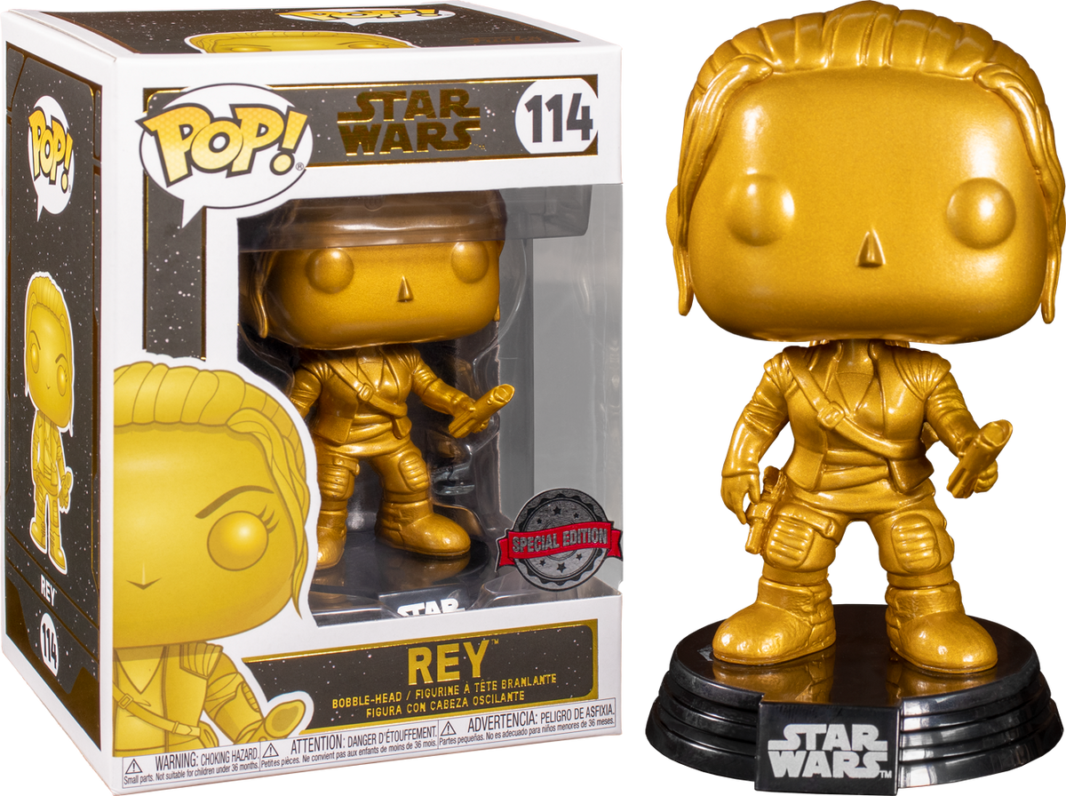 Funko Pop! Star Wars - Rey Metallic Gold #114 - The Amazing Collectables