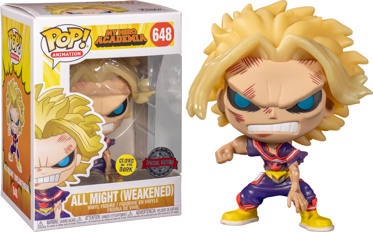 Funko Pop! My Hero Academia - All Might Weakened Glow in the Dark #648 - The Amazing Collectables