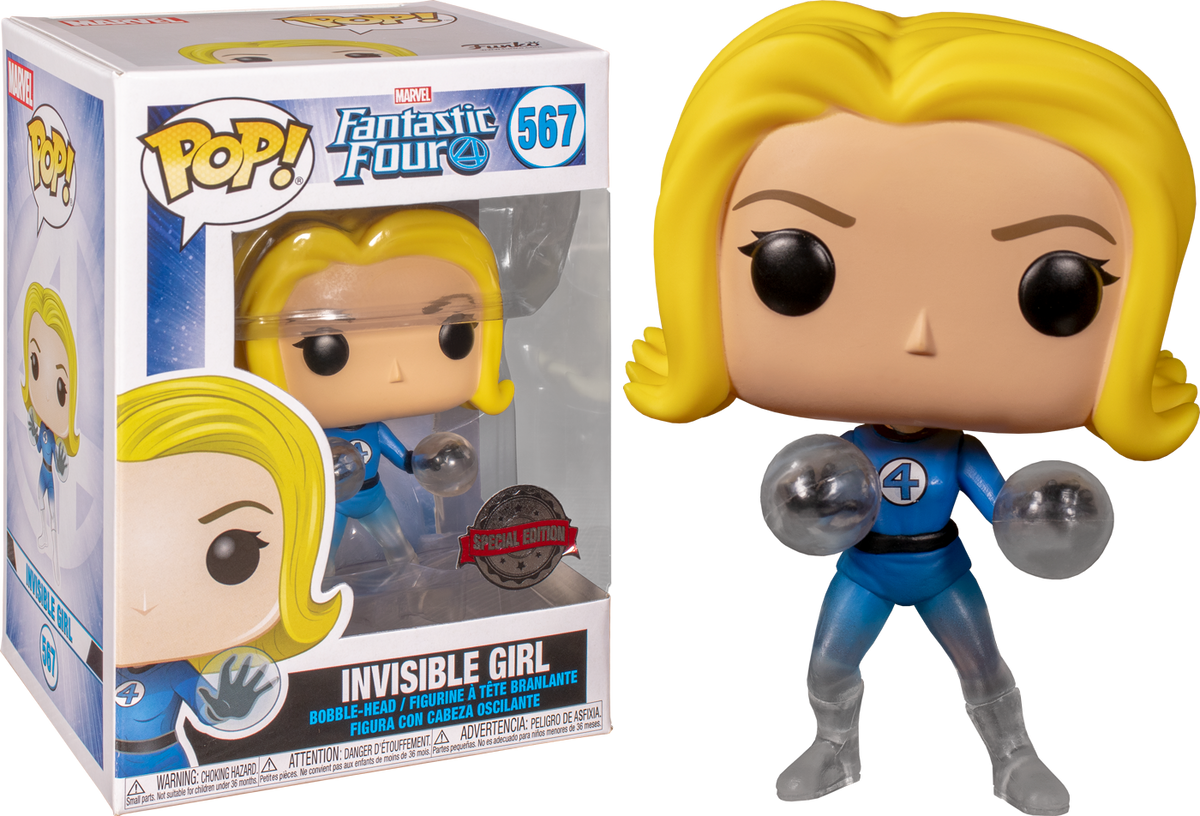 Funko Pop! Fantastic Four - Invisible Girl Translucent #567 - The Amazing Collectables