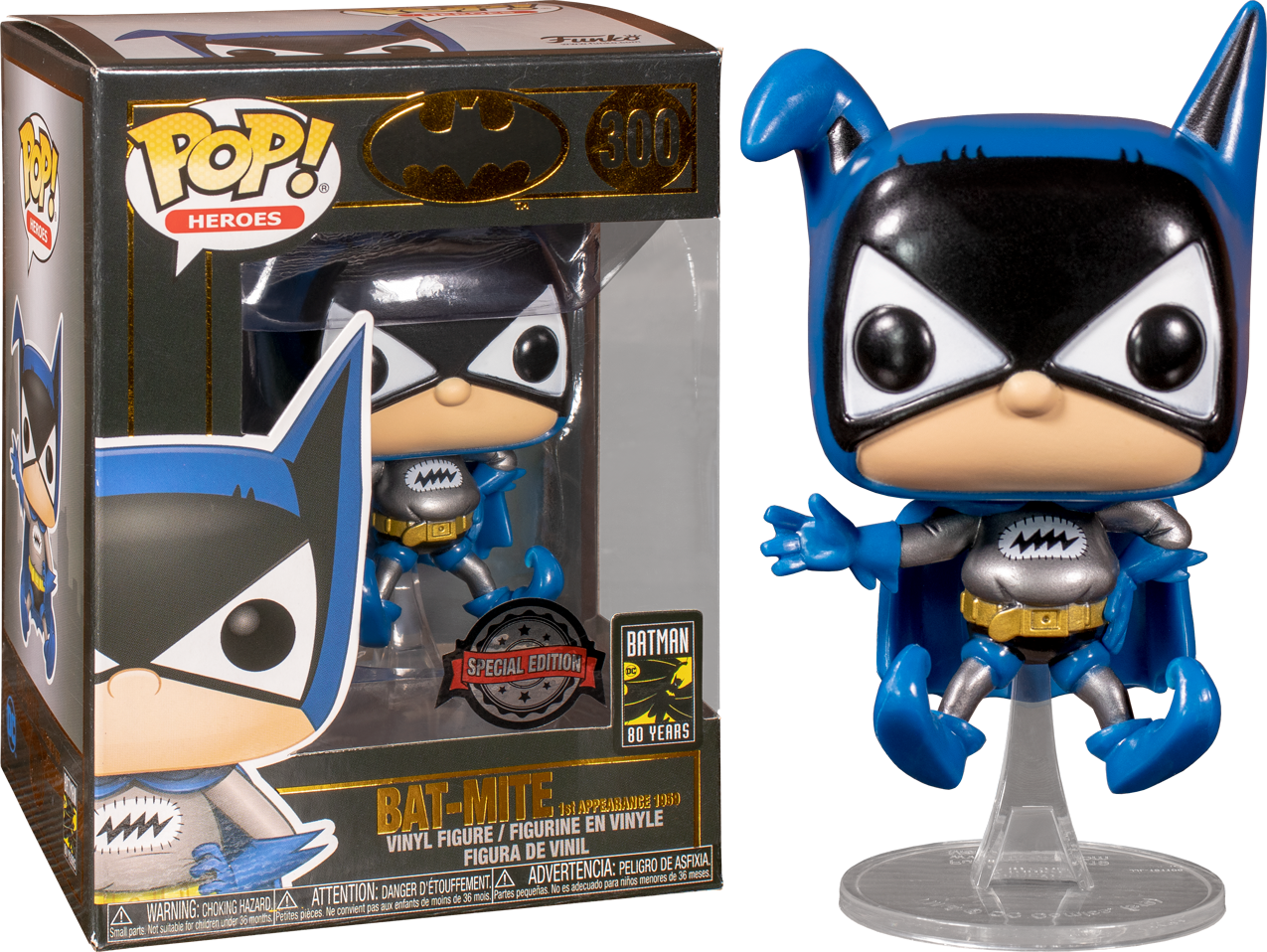 Funko Pop! Batman - Bat-Mite First Appearance 80th Anniversary Metallic #300