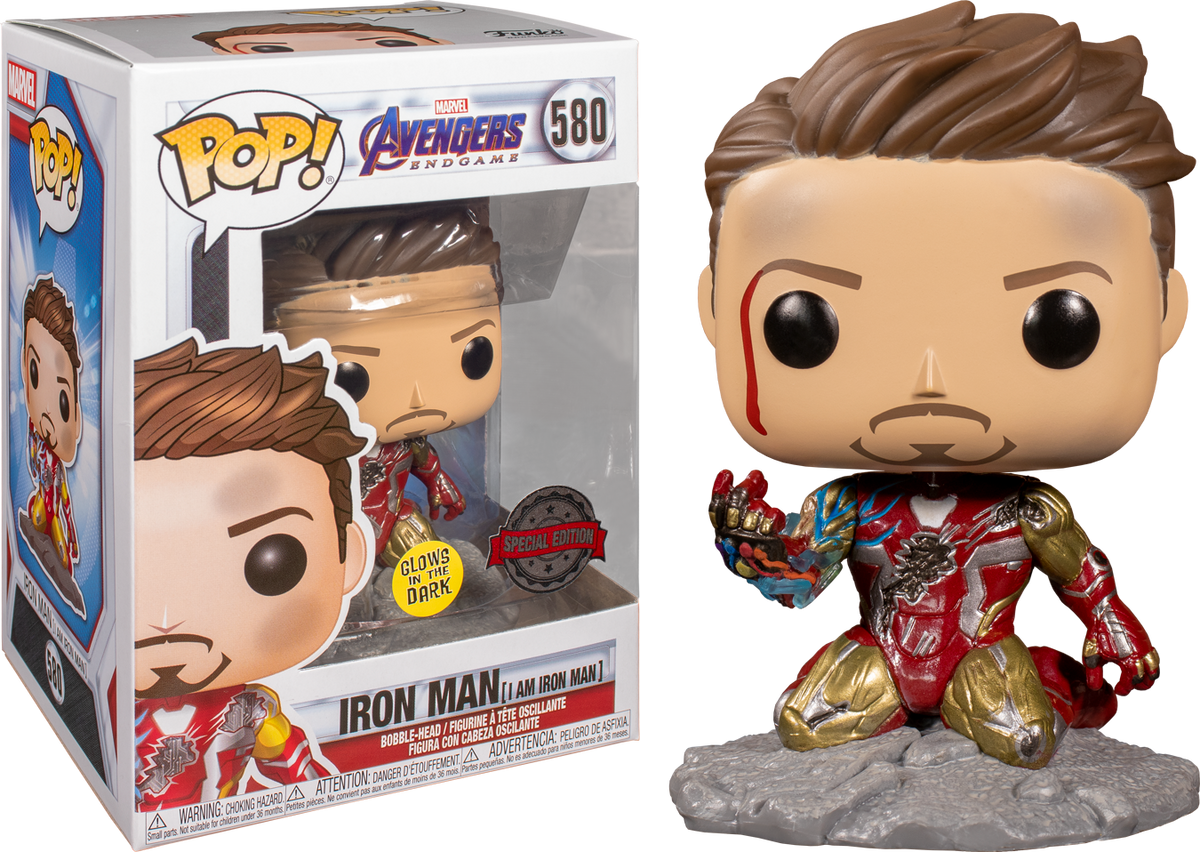 Funko Pop! Avengers 4: Endgame - I Am Iron Man Glow in the Dark Deluxe #580 - The Amazing Collectables