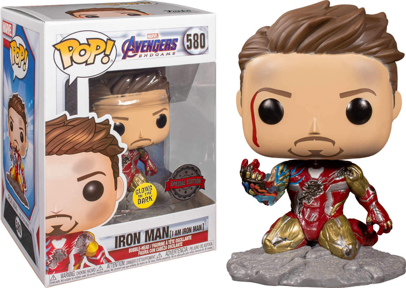 Funko Pop! Avengers 4: Endgame - I Am Iron Man Glow in the Dark Deluxe #580