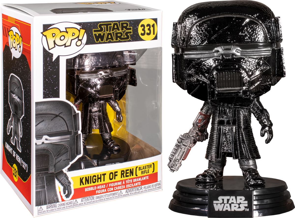 Funko Pop! Star Wars Episode IX: The Rise Of Skywalker - Knight Of Ren with Blaster Hematite Chrome #331 - The Amazing Collectables