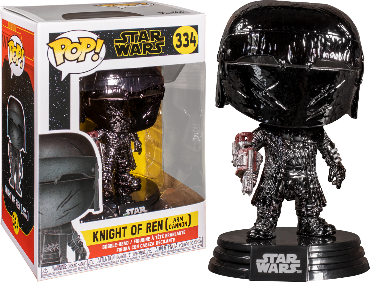 Funko Pop! Star Wars Episode IX: The Rise Of Skywalker - Knight Of Ren with Cannon Hematite Chrome #334 - The Amazing Collectables