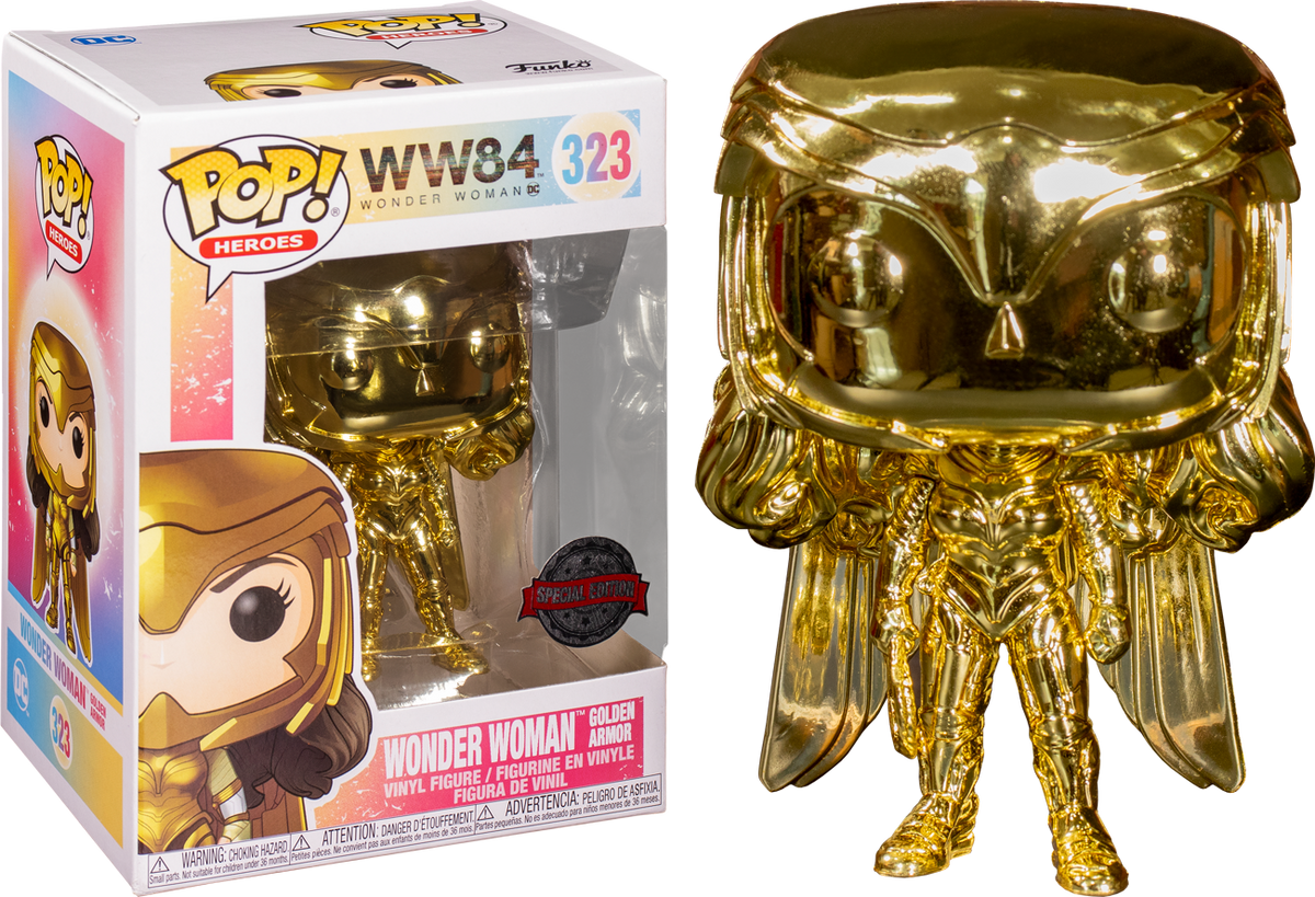 Funko Pop! Wonder Woman 1984 - Wonder Woman Gold Chrome #323 - The Amazing Collectables