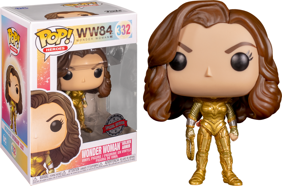 Funko Pop! Wonder Woman 1984 - Wonder Woman Gold Armour with No Wings #332 - The Amazing Collectables