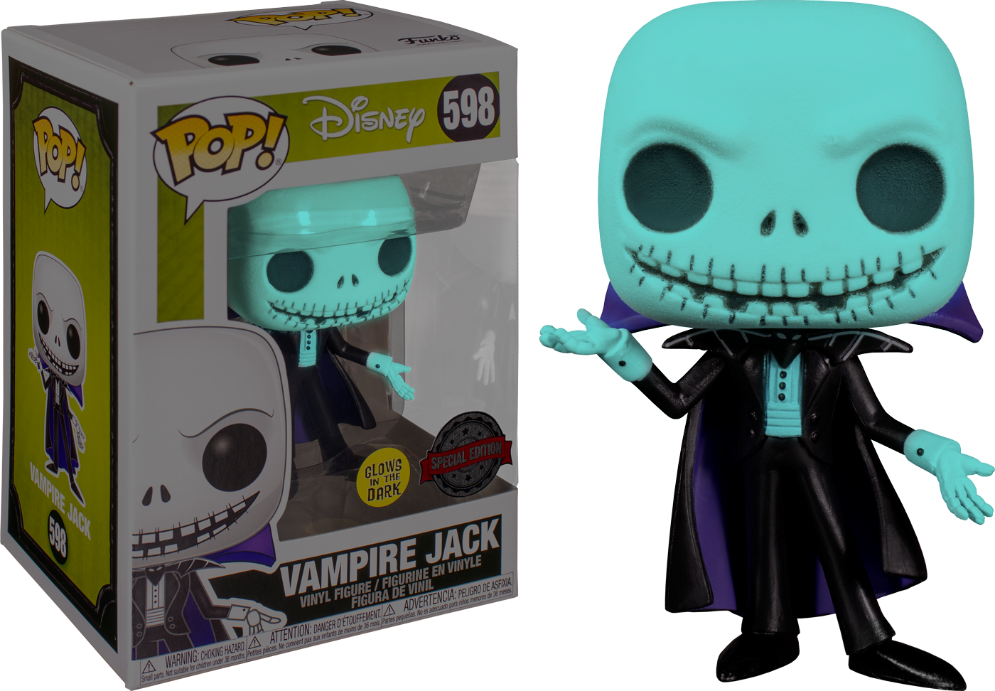 Funko Pop! The Nightmare Before Christmas - Vampire Jack Glow in the Dark #598