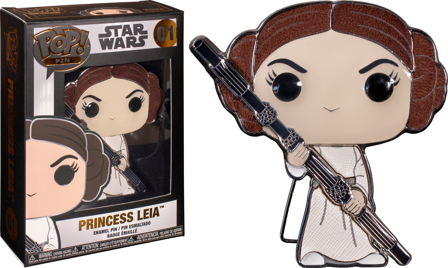 Funko Pop! Star Wars - Princess Leia 4" Enamel Pin #01