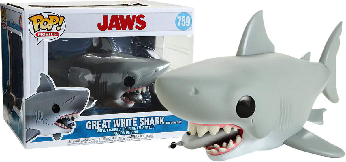 Funko Pop! Jaws - Jaws with Diving Tank 6" Super Sized #759 - The Amazing Collectables