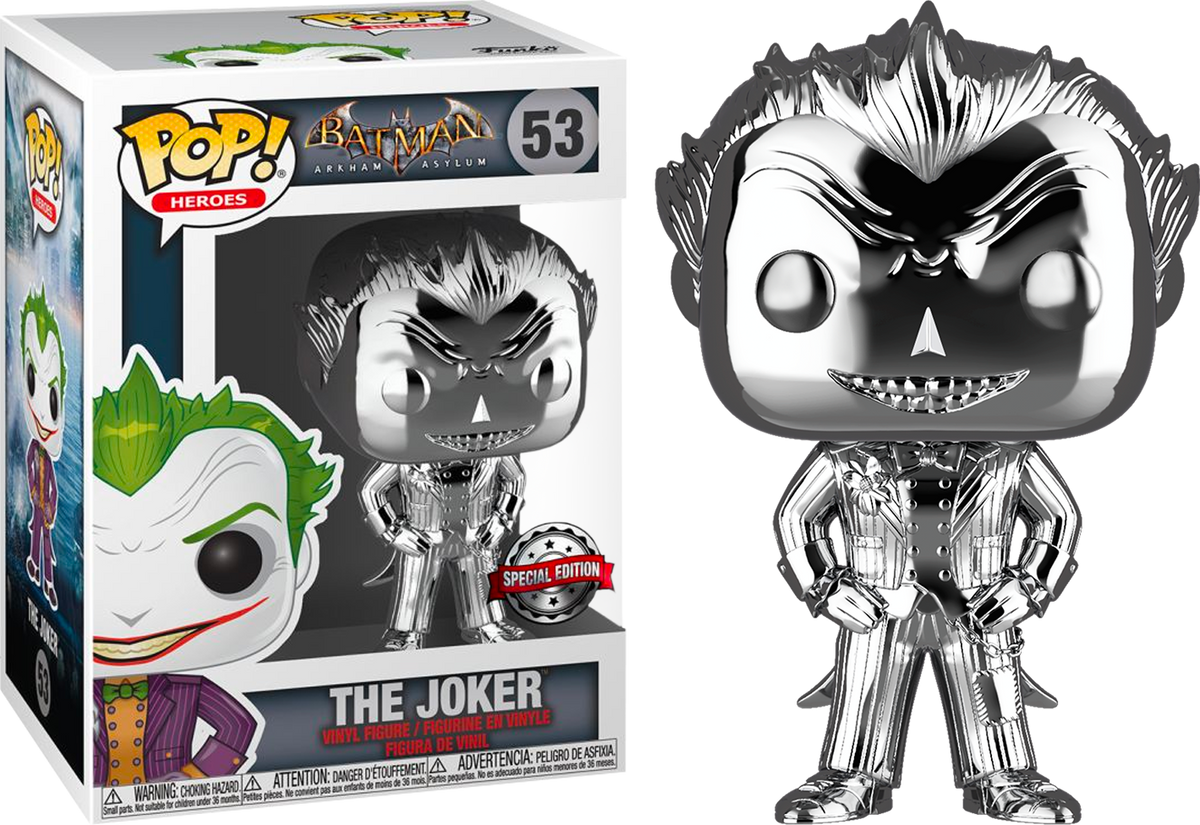 Funko Pop! Batman - The Joker Silver Chrome #53 - The Amazing Collectables