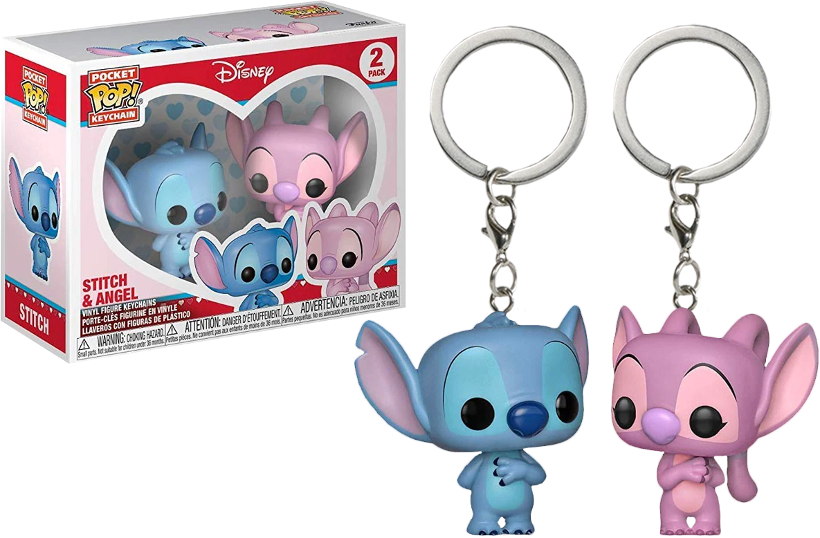 Funko Pocket Pop! Keychain - Lilo & Stitch - Stitch & Angel - 2-Pack - The Amazing Collectables