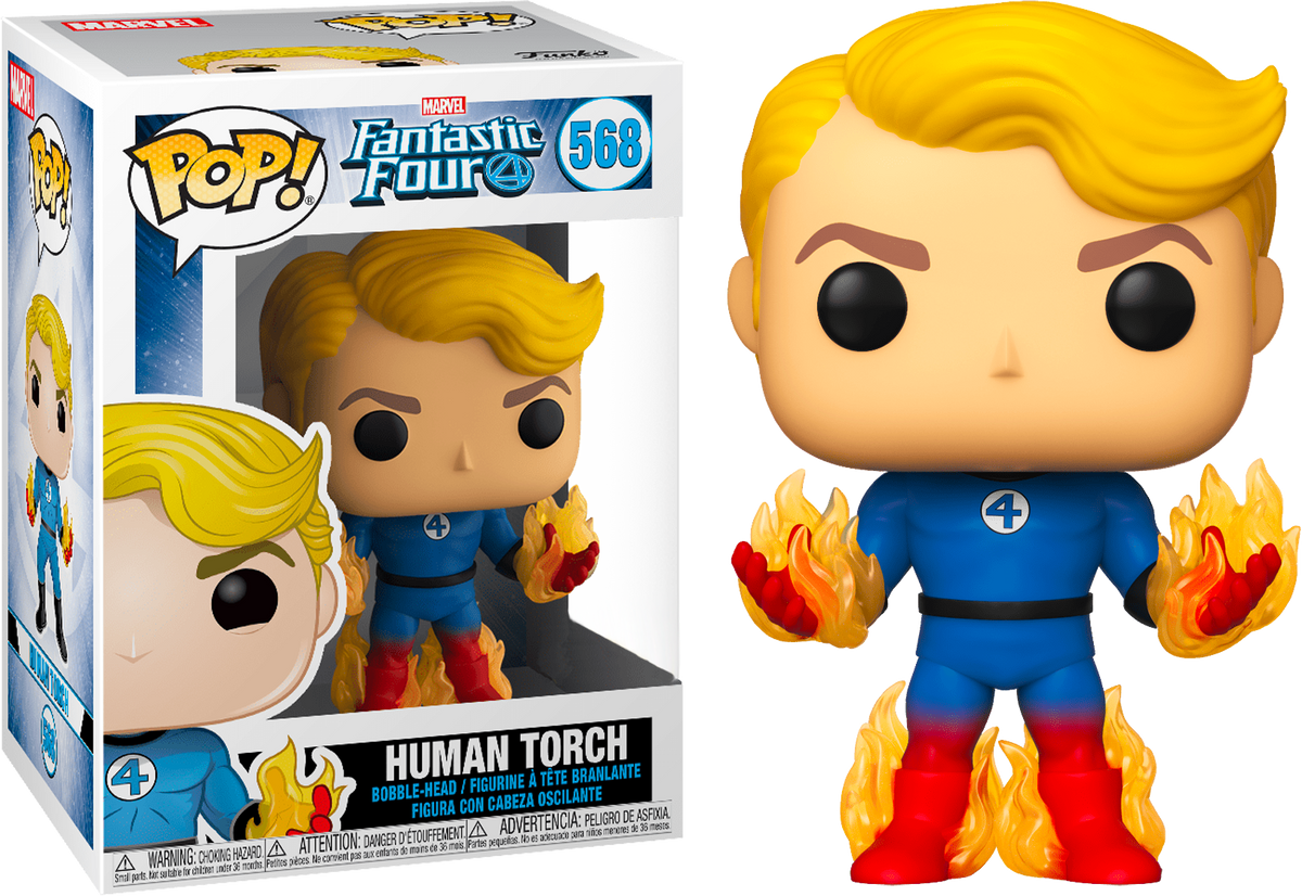 Funko Pop! Fantastic Four - Human Torch with Flames #568 - The Amazing Collectables