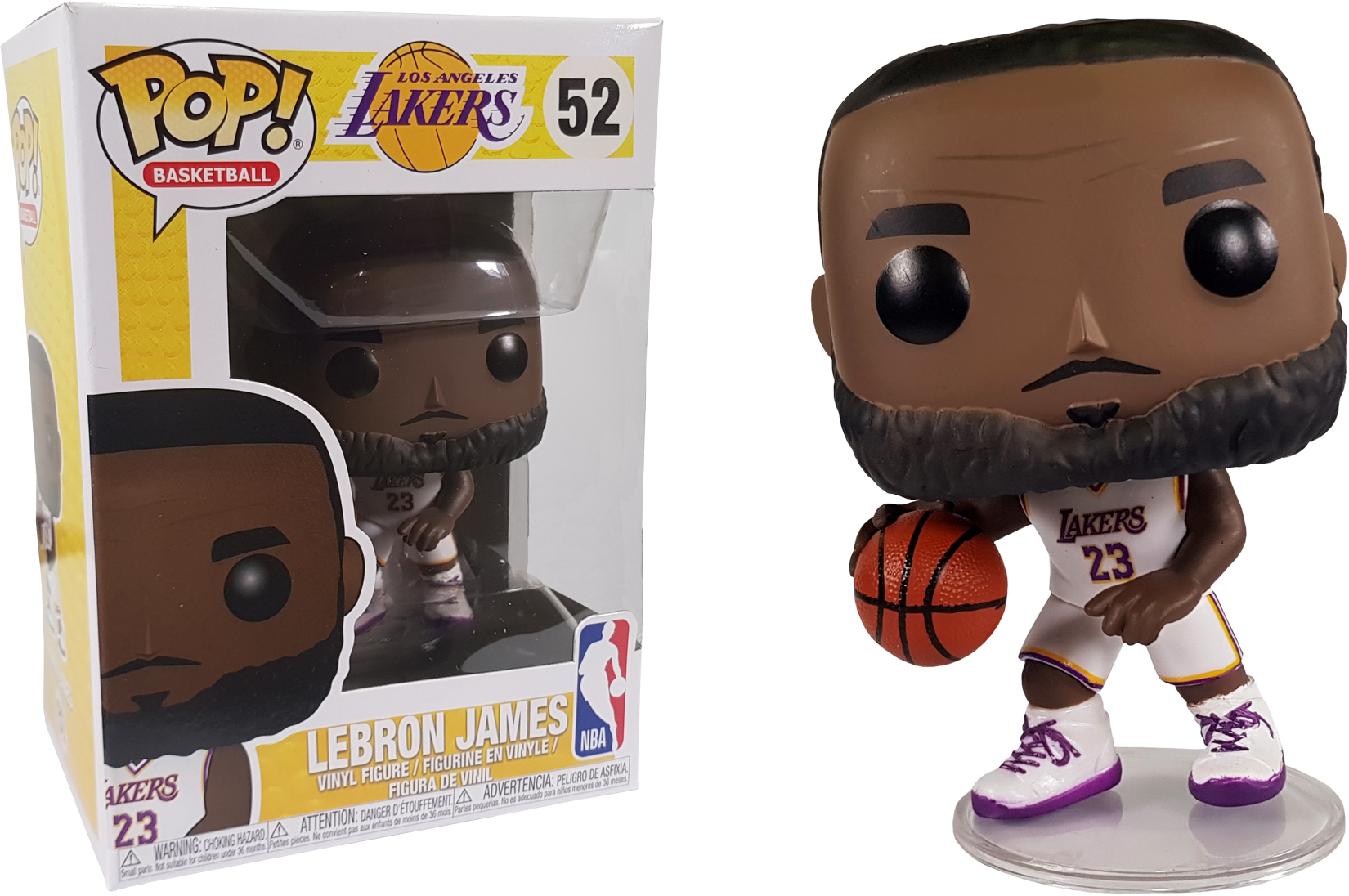 Funko Pop! NBA Basketball - Lebron James L.A. Lakers White Uniform #52