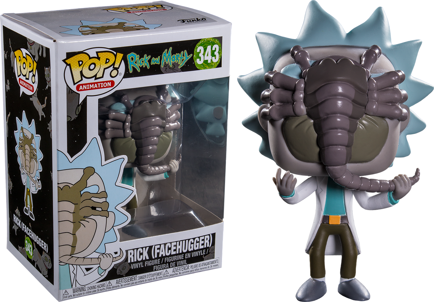 Funko Pop! Rick and Morty Rick with Facehugger 343